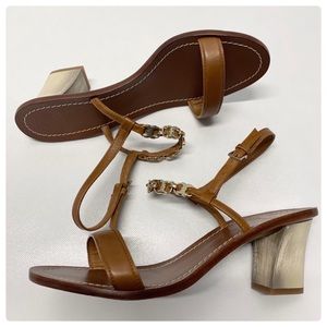 Tory burch Gemini Link Block Heel Sandals
